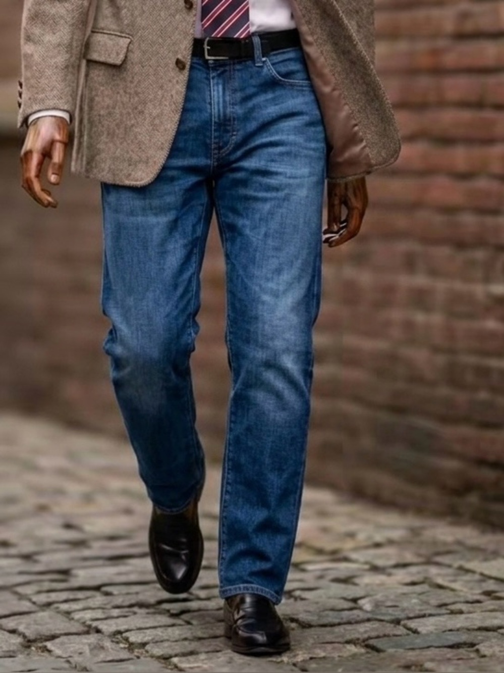 Joe's Jeans Men's Straight Leg Classic Denim Mid Blue Stretch — Size 36